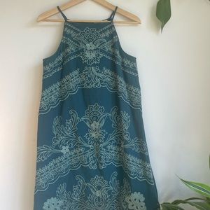 Anthropologie blue mini shift dress, perfect for special occasions!